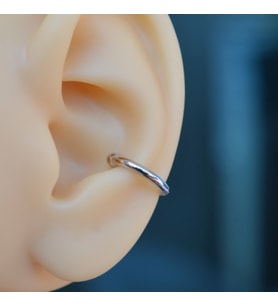 Günlük Kullanım Düz Silver Earcuff Sıkıştırmalı Kıkırdak küpesi