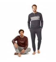 Erkek Pamuklu 2 Adet 2'li Pijama Takımı BB2226