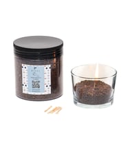Black Vanilya Kokulu Siyah Yaratıcı İnci Tozu Mum (30 adet fitil ile birlikte)-250 gr