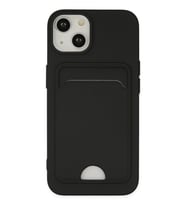 Pilelistore   iPhone 14 Plus Kılıf Kelvin Kartvizitli Silikon - Siyah