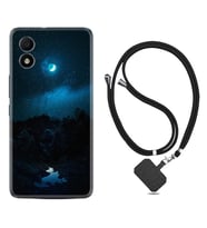 TCL 303 Kılıf Silikon Boyun Askılı İpli Desenli Silikon Gece 1633