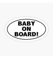 Uyarı Arabada Bebek Var Sticker oto Etiket 18cm MD7