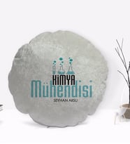 BK Gift Kişiye Özel İsimli Kimya Mühendisi Tasarımlı Dekoratif Kırlent Yastık-1