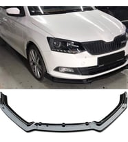 Skoda Fabia Ön Lip Parlak Siyah 3 Prç Kulaklı Kırılmaya Dayanıklı ABS