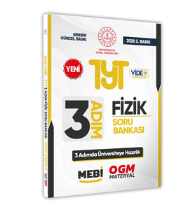2026 TYT MEBİ-OGM 3 ADIM Fizik Soru Bankası RENKLİ A4 Boyut Video Çözümlü BASKI ÜCRETİ