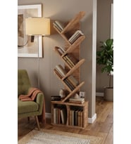 Kitaplık Modern Dekoratif Kitap Rafı Çok Katlı Kitap Standı Ofis Organizer Yaprak 7062 Traverten