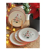 Yeniyıl 2025 Çam Ağacı 6lı Pasta Set-19 cm.