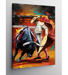 Kanvas Tablo Matador Ve Boğa