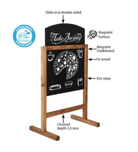 Ahşap Miniboard 60x78cm Siyah