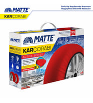 MATTE Active Series Oto Araba Lastik Anti Patinaj Kar Çorabı Kırmızı LARGE