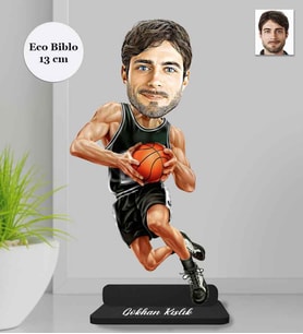 Kişiye Özel Basketbolcu Erkek Ahşap Eco Biblo -2