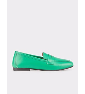 Hakiki Deri Yeşil Kadın Loafer Ayakkabı