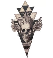 Caş Dekorasyon Kuru Kafa Figürlü Geçici Dövme Tattoo
