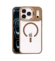 Joko Apple iPhone 17 Pro Remim Lensli Magsafe Standlı Kapak - Kahverengi