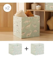 Ocean Home Textile 2'li Çocuk Odası Dinozor Kutu Set 33 x 30 x 33 cm