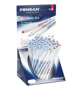 Pensan Tükenmez Kalem Global 0,5 Mm 3 Renk Karışık Msk (50 Li Paket)