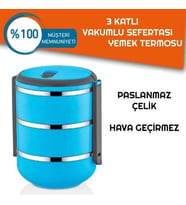 Sefer Tası Yemek Termosu Saklama Kabı Termosu 3lü - ÇELİK