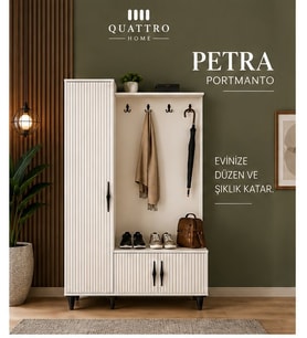 PETRA GENİŞ VESTİYER -Genişlik: 120 cm Yükseklik: 208 cm Derinlik: 37 cm
