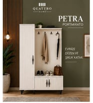 PETRA GENİŞ VESTİYER -Genişlik: 120 cm Yükseklik: 208 cm Derinlik: 37 cm