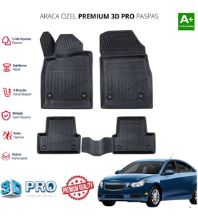 CRUZE ARACA ÖZEL 3D PASPAS 2008 2009 2010 2011 2012 2013 2014 2015 2016 2017 2018 2019