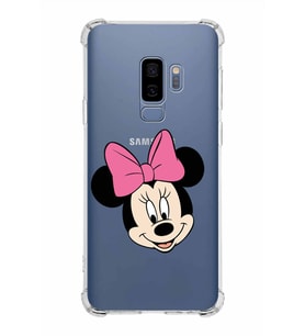 Samsung Galaxy S9 Plus  Köşe Korumalı Antişok Kapak Minnie Mouse Tasarımlı Şeffaf  Kılıf