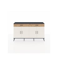 Arges Konsol 4 Raflı 2 Çekmeceli 4 Kapaklı 176x30x99 Antrasit-Aytaşı/Çam