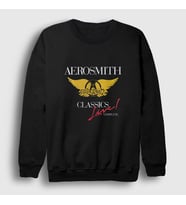 Presmono Unisex Siyah Classics Aerosmith Sweatshirt 6709tt