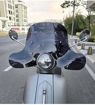 MOTOCAM Mondial Exon 125 Ön Cam 2023-2026 Model 39cm Siyah Renkli 4mm Elcikli APARATSIZ