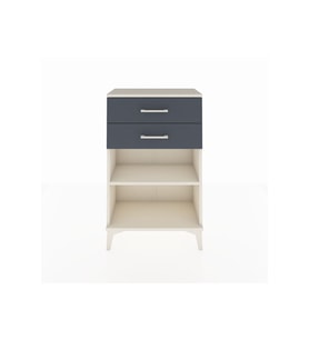 Arges Komodin Tek Raflı 2 Çekmeceli 60x30x96 Aytaşı-Antrasit