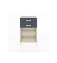 Arges Komodin Tek Raflı 2 Çekmeceli 60x30x96 Aytaşı-Antrasit