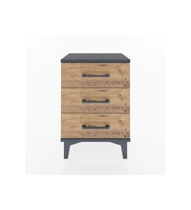 Arges Komodin 3 Çekmeceli 44x30x64 Antrasit-Çam