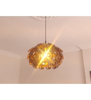 Orman Delikli Model Modern Tasarım Globe Küre Doğal Ahşap Yaprak MDF 3D Lazer Kesim Rustik Salon Avize