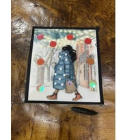 PUL PAYETLİ KABARTMA 3 BOYUTLU KIZ ARMA DİKİŞ APLİKE  22X20 CM