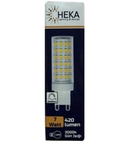 (1 Adet) Heka 7W (49W) 3000K (Gün Işığı) G9 Duylu Dim Edilebilir Led Kapsül Ampul