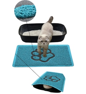 MatGo Pati Kedi Kumu Matı Çift Katlı Sıvı Geçirmez Kaymaz Elekli Kedi Tuvaleti Paspası 40x60cm