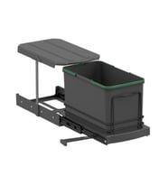 Starax S-2573-A Teleskopik Raylı Plastik 16 Lt. Antrasit Çöp Kovası