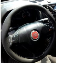 DİKİŞLİ DİREKSİYON KILIFI NOKTALI DERİ GRİ DİKİŞLİ FIAT LİNEA İÇİN