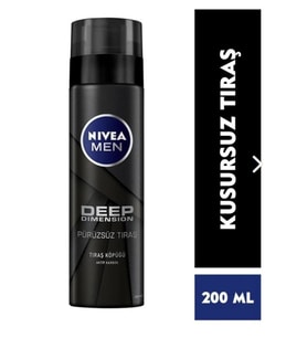 Nivea Men Deep Dimension Tıraş Köpüğü Pürüzsüz Tıraş 200 ml