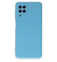 Durukar® Samsung Galaxy A22 Kılıf Nano içi Kadife Silikon - Mavi