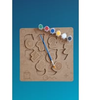 Çocuklar İçin Zeka ve Beceri Geliştiren Rakamlar Ahşap Boyama Puzzle Seti