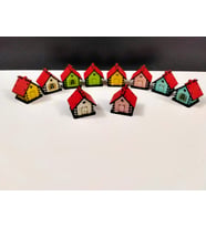 minyatür ev 5*5 cm 10 adet(Teraryum,Fanus,Maket ev)