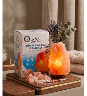 Lider Tuz Orjinal Kutulu Himalaya Tuzu , Doğal Kaya Tuzu Dekoratif Tuz Lambası 1- 2 KG