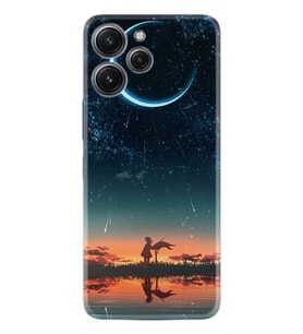 Xiaomi Redmi 12 128 GB 4 GB Ram Kılıf Silikon Desen Özel Seri Ay ve Kız 1720