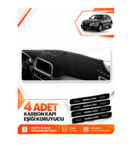 AUDİ Q5 (2008-2017) Uyumlu Ön Torpido Koruma Kılıfı Halısı - Siyah Gri
