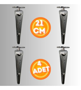 21 CM METAL KLAS KOLTUK AYAĞI MOBİLYA AYAĞI ÜNİTE AYAĞI KONSOL AYAĞI PUF BERJER AYAĞI (4 ADET)