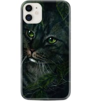 Apple iPhone 11 12 13 Mini Kılıf Desemli Silikon Flowers Cat 1345