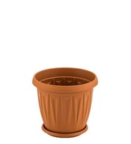 Omnipazar SY-5701 1 litre Plastik Ürgüp Saksı Takım No 1 (KAHVE)