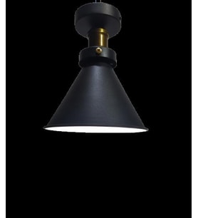 MYLİGHTS  RETRO  PLOONYER TAVAN RUSTİK AVİZE SİYAH  İÇİ BEYAZ  18 CM EN