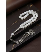 Ay Taşı Doğal Taş Tesbih – 8 mm Küre Kesim