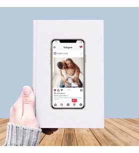 Fotoğraf Baskılı İnstagram Temalı Deri Kaplı Defter-027